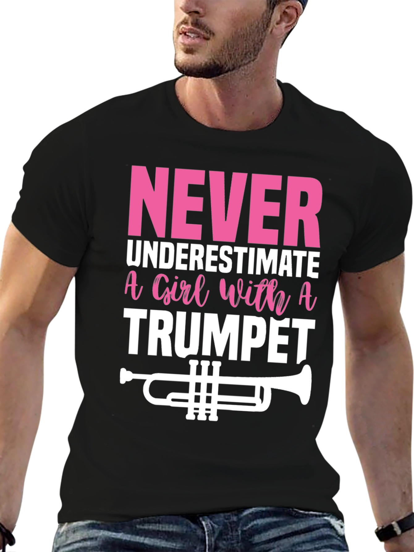 Never Underestimate Trumpet Player Graphic Tee