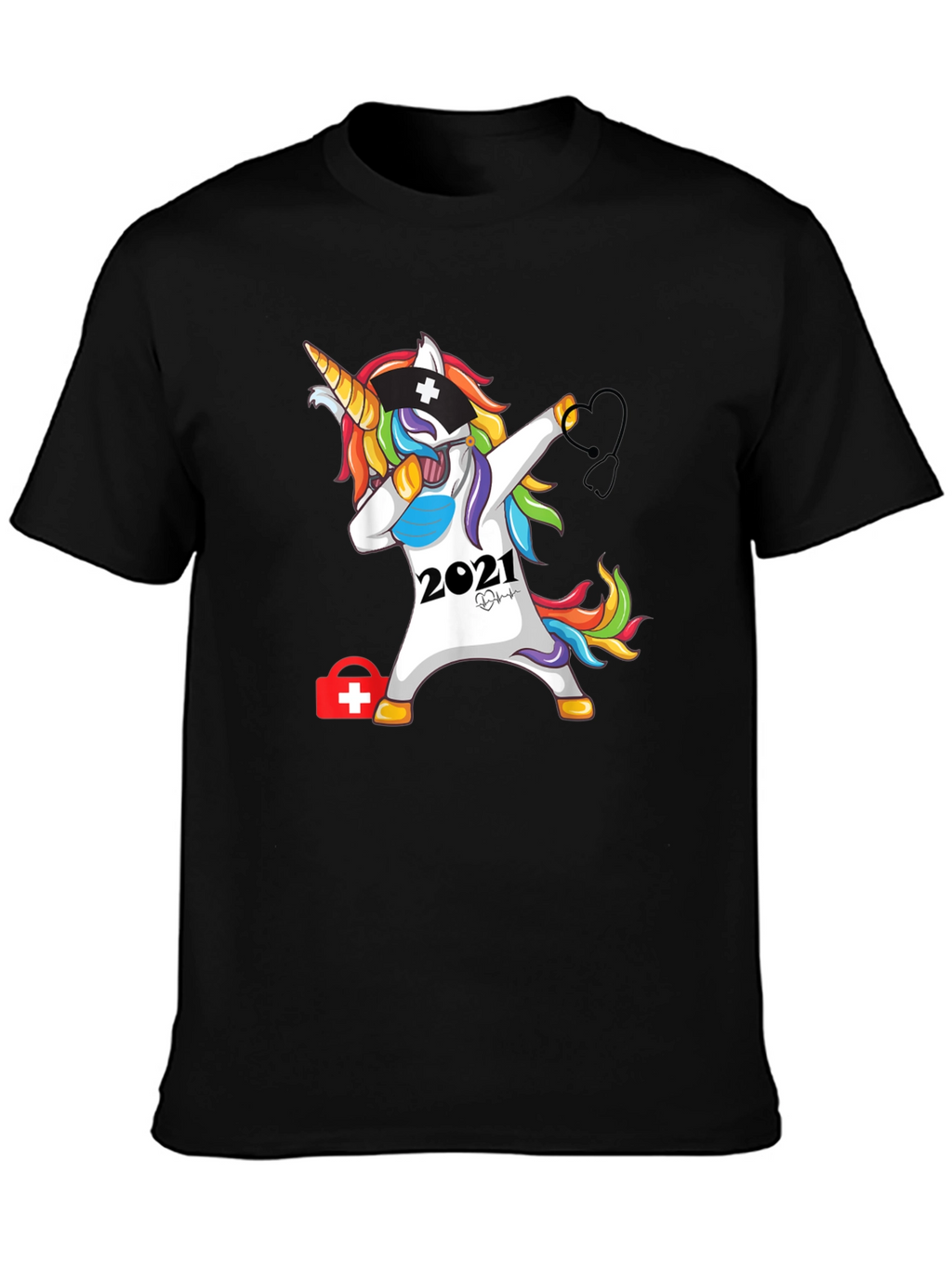 Unicorn Nurse 2021 Black T-Shirt