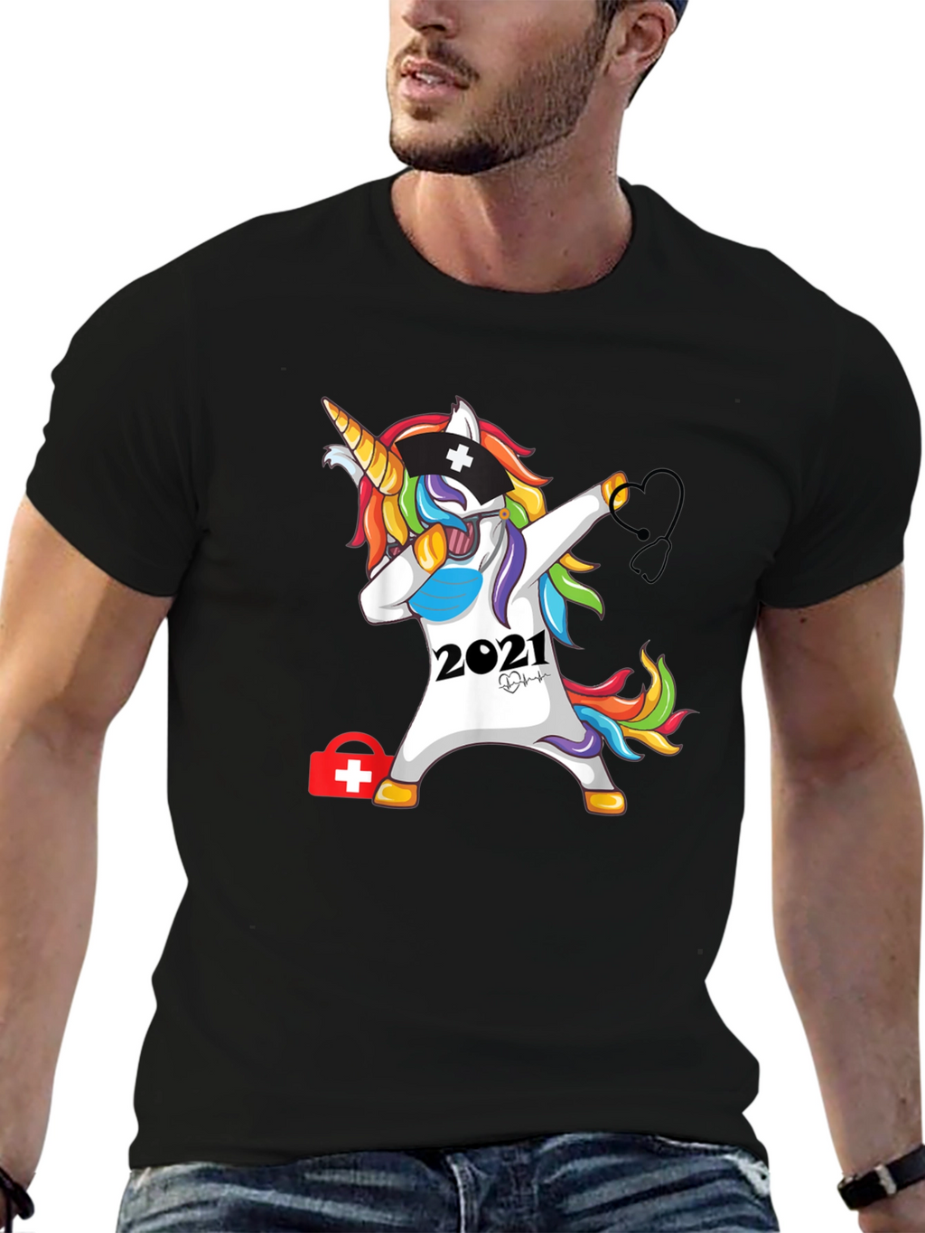 Unicorn Nurse 2021 Black T-Shirt