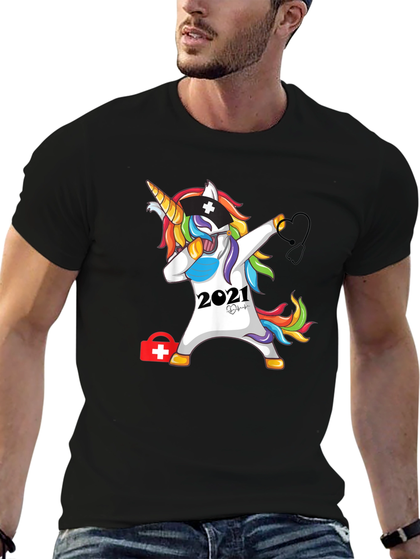 Unicorn Nurse 2021 Black T-Shirt