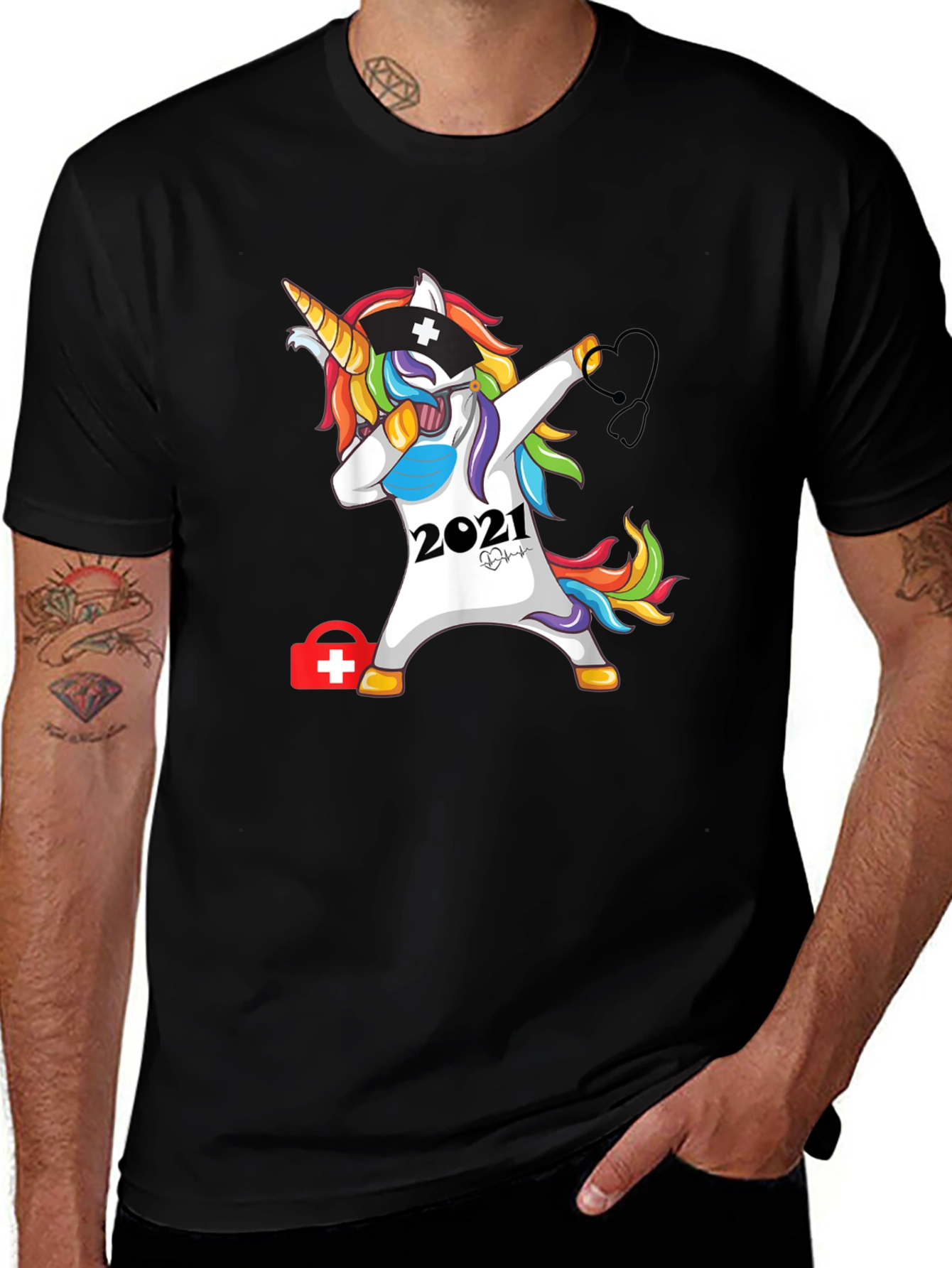 Unicorn Nurse 2021 Black T-Shirt
