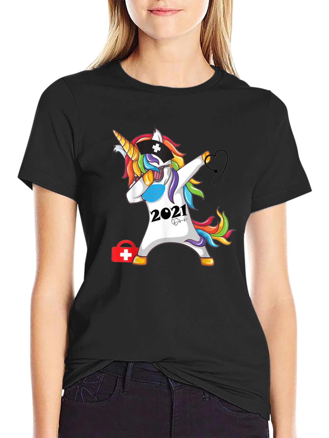 Unicorn Nurse 2021 Black T-Shirt