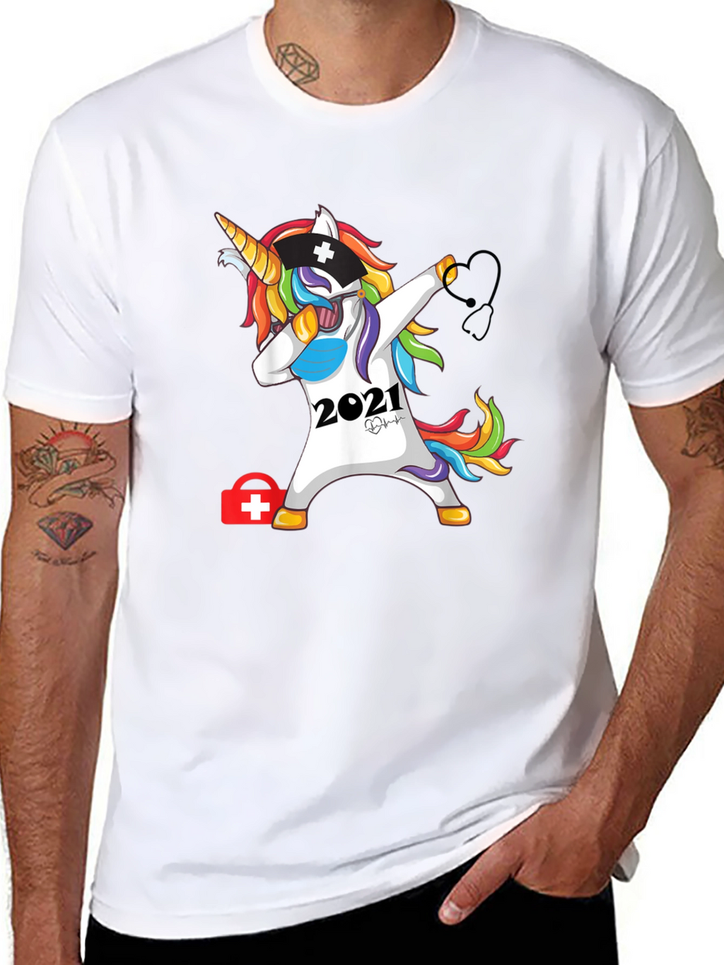 Unicorn Nurse 2021 Black T-Shirt