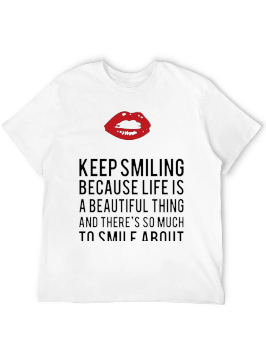 Smile More Black Graphic Tee