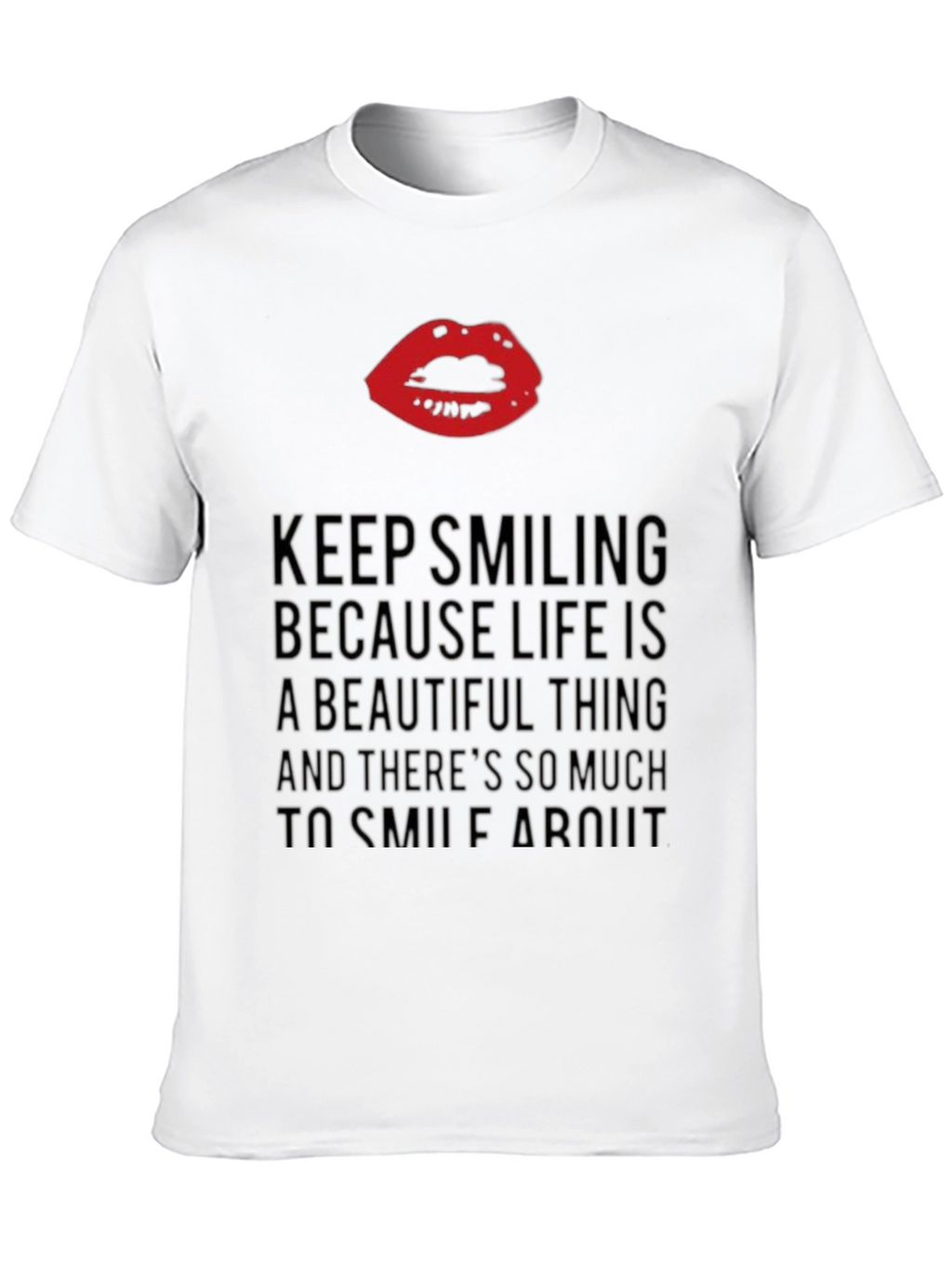 Smile More Black Graphic Tee