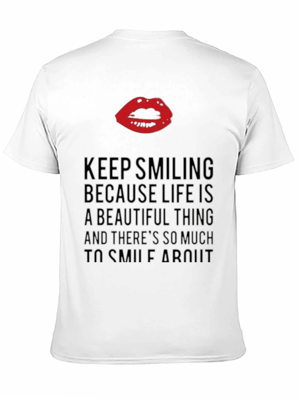 Smile More Black Graphic Tee