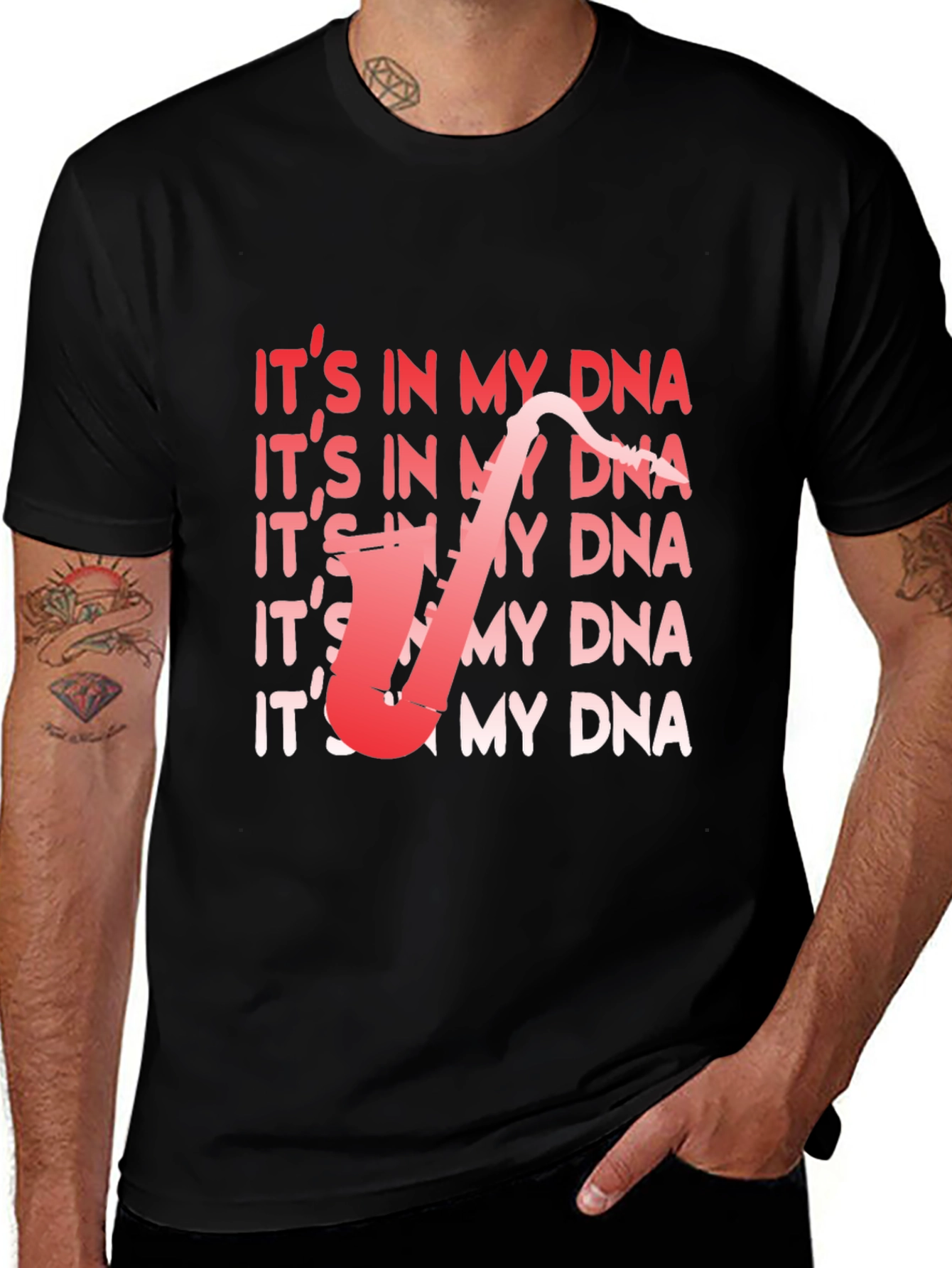 Its In My DNA Saxophone T-Shirt - Musician Tee