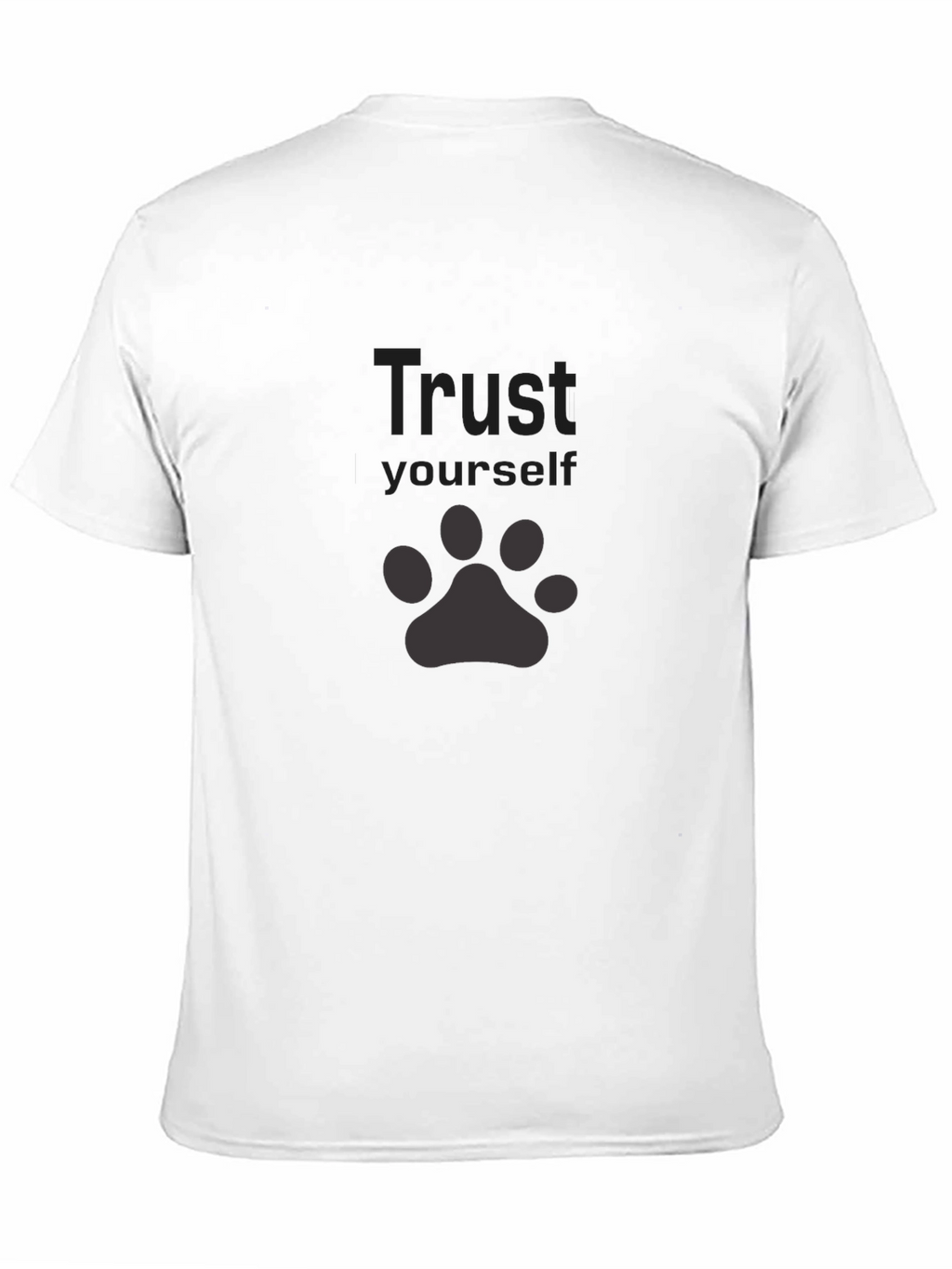 Trust Yourself Paw Print Black T-Shirt