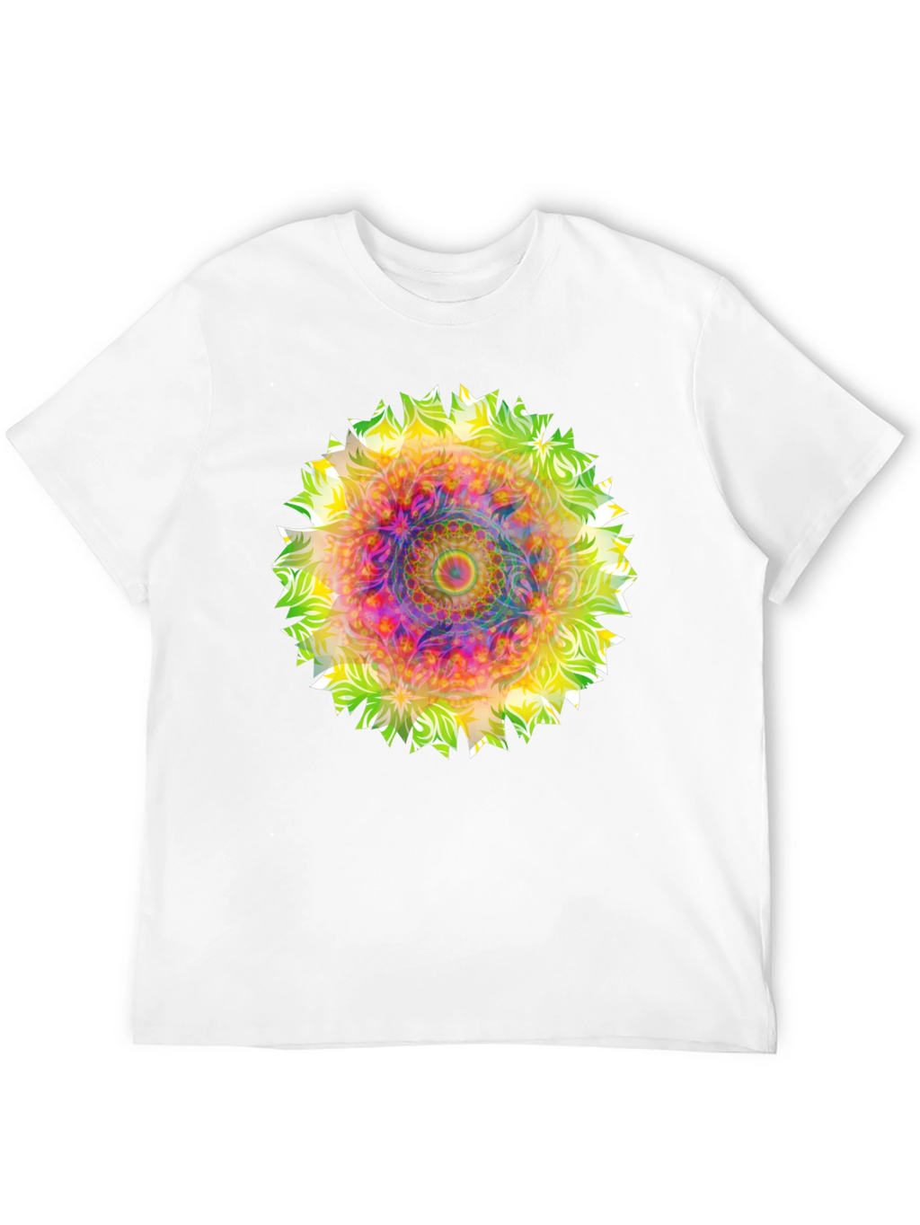 Psychedelic Mandala Graphic Tee - Black