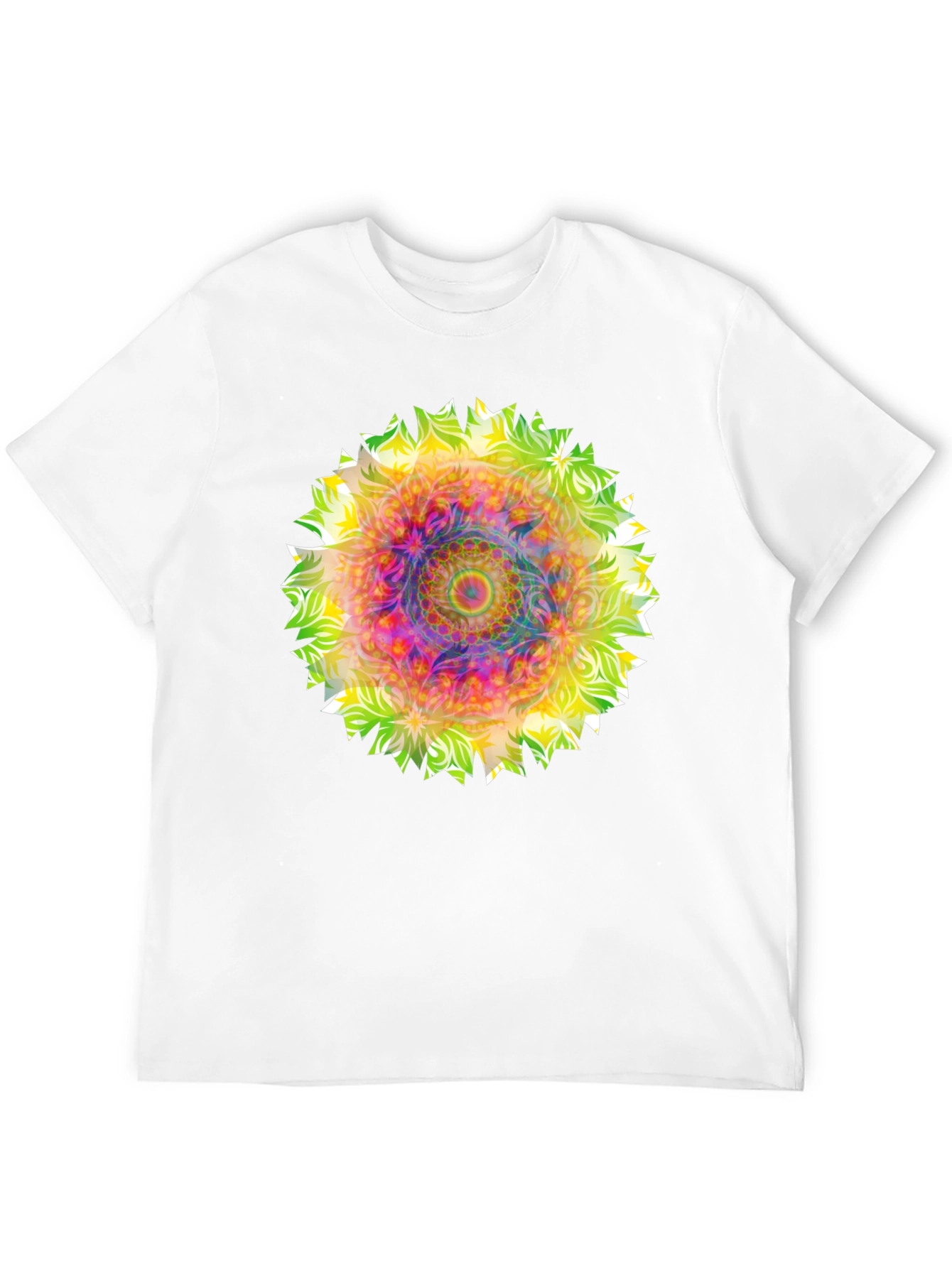 Psychedelic Mandala Graphic Tee - Black