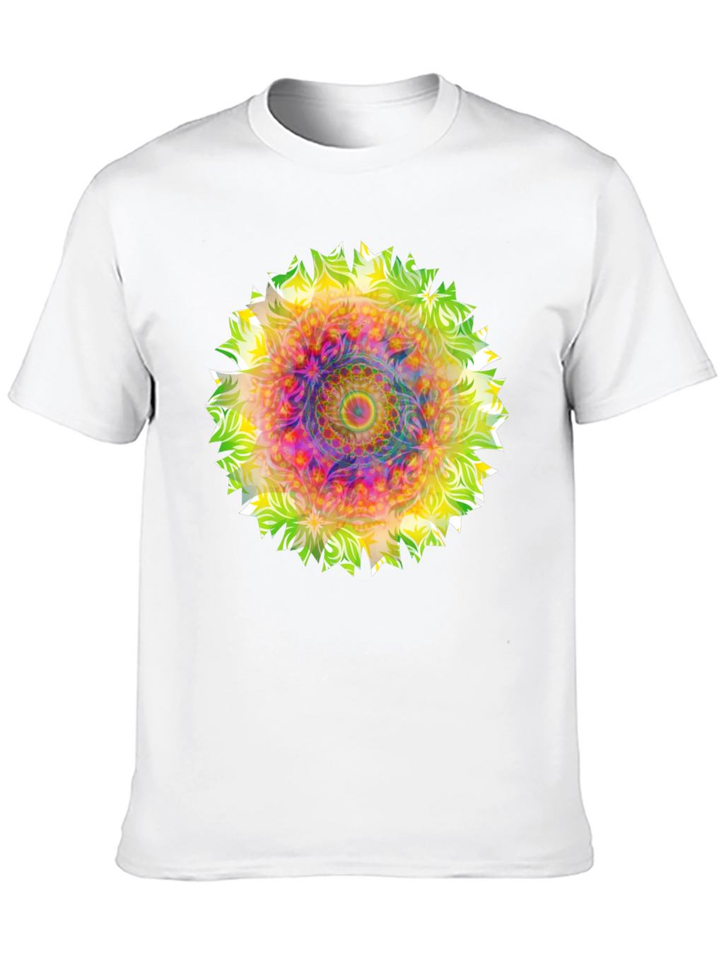 Psychedelic Mandala Graphic Tee - Black