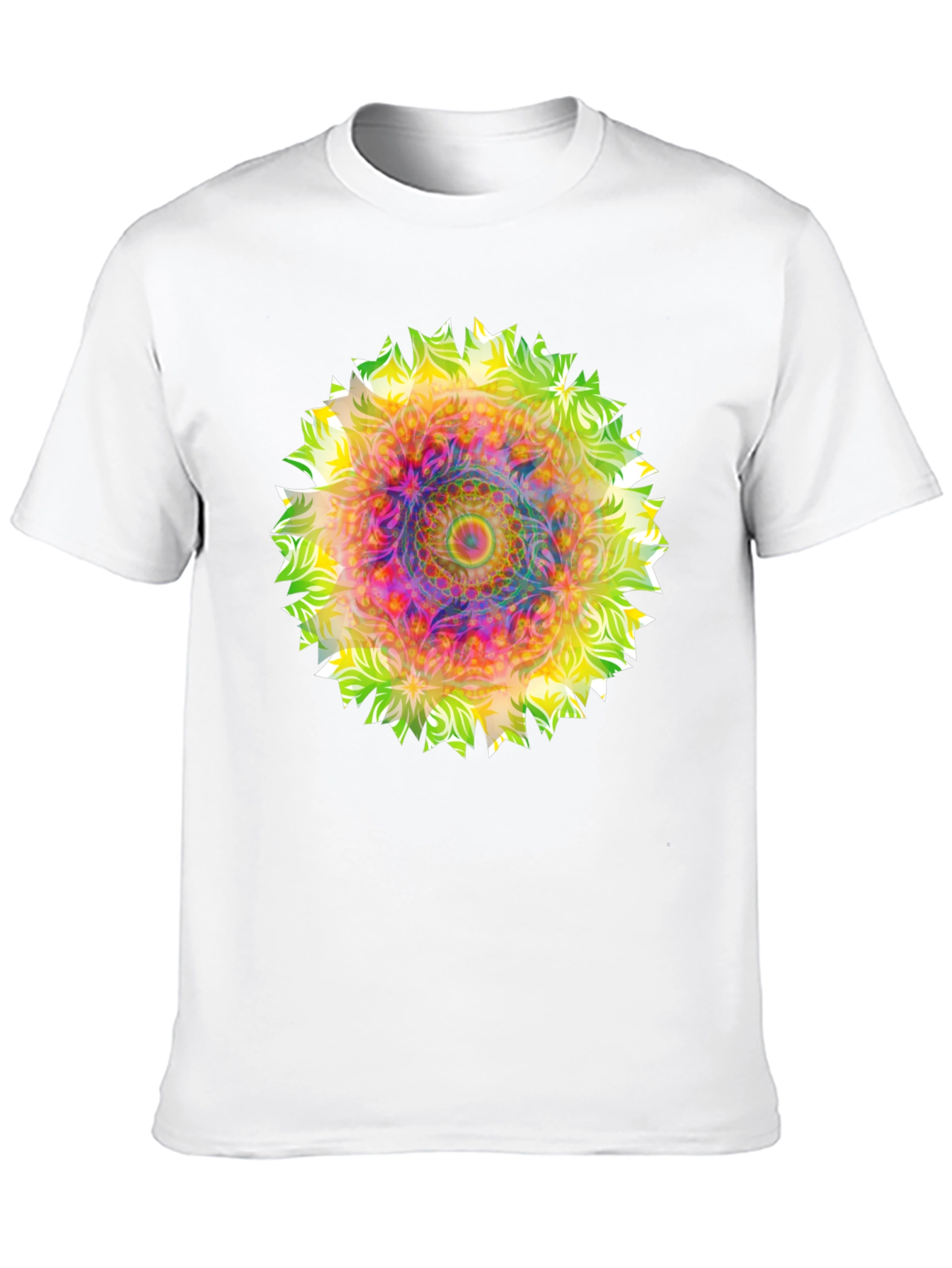 Psychedelic Mandala Graphic Tee - Black