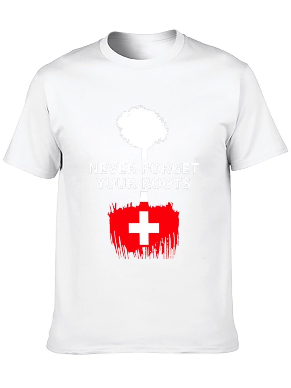 Never Forget Roots Tree Swiss Flag T-Shirt
