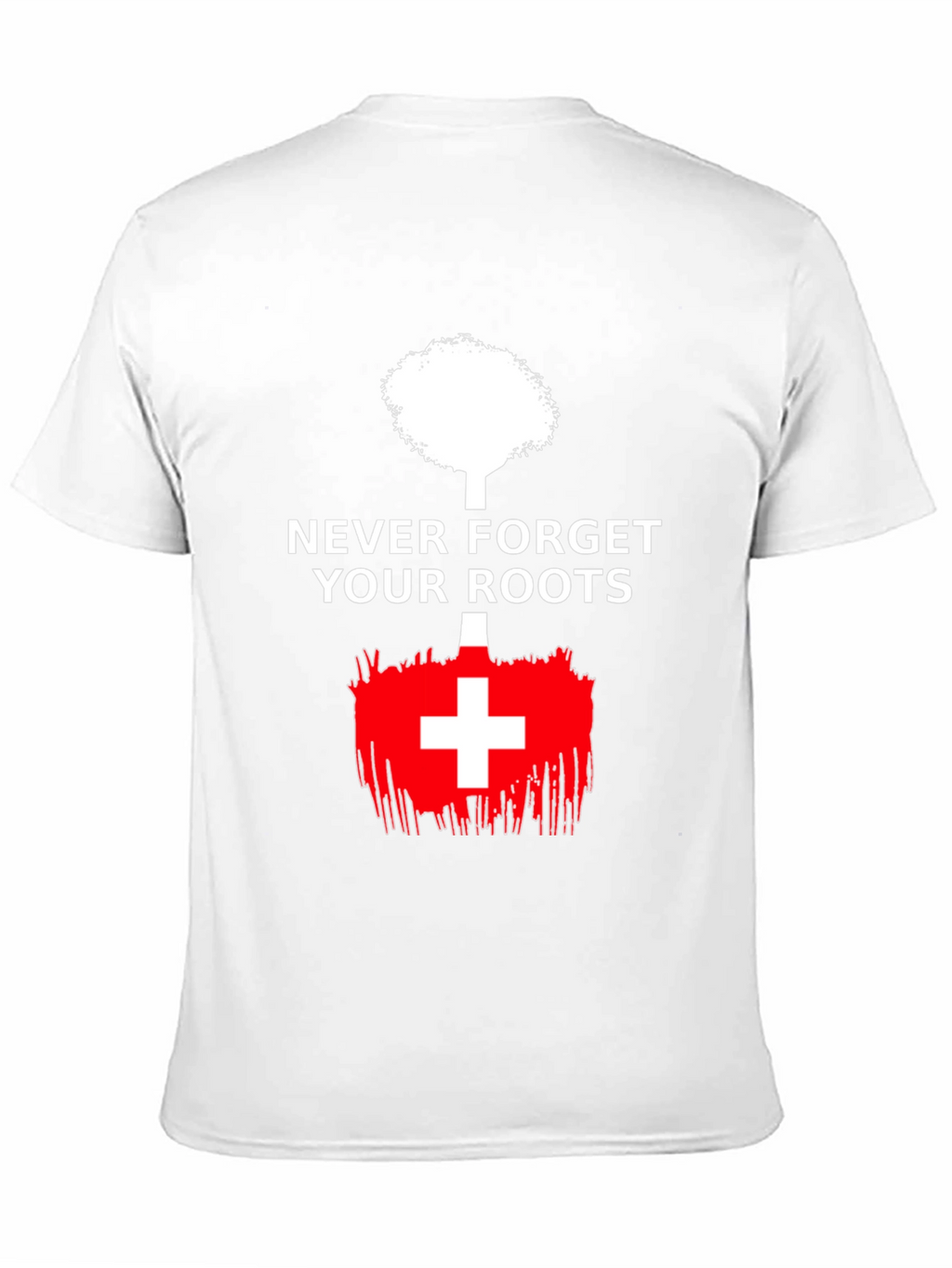 Never Forget Roots Tree Swiss Flag T-Shirt