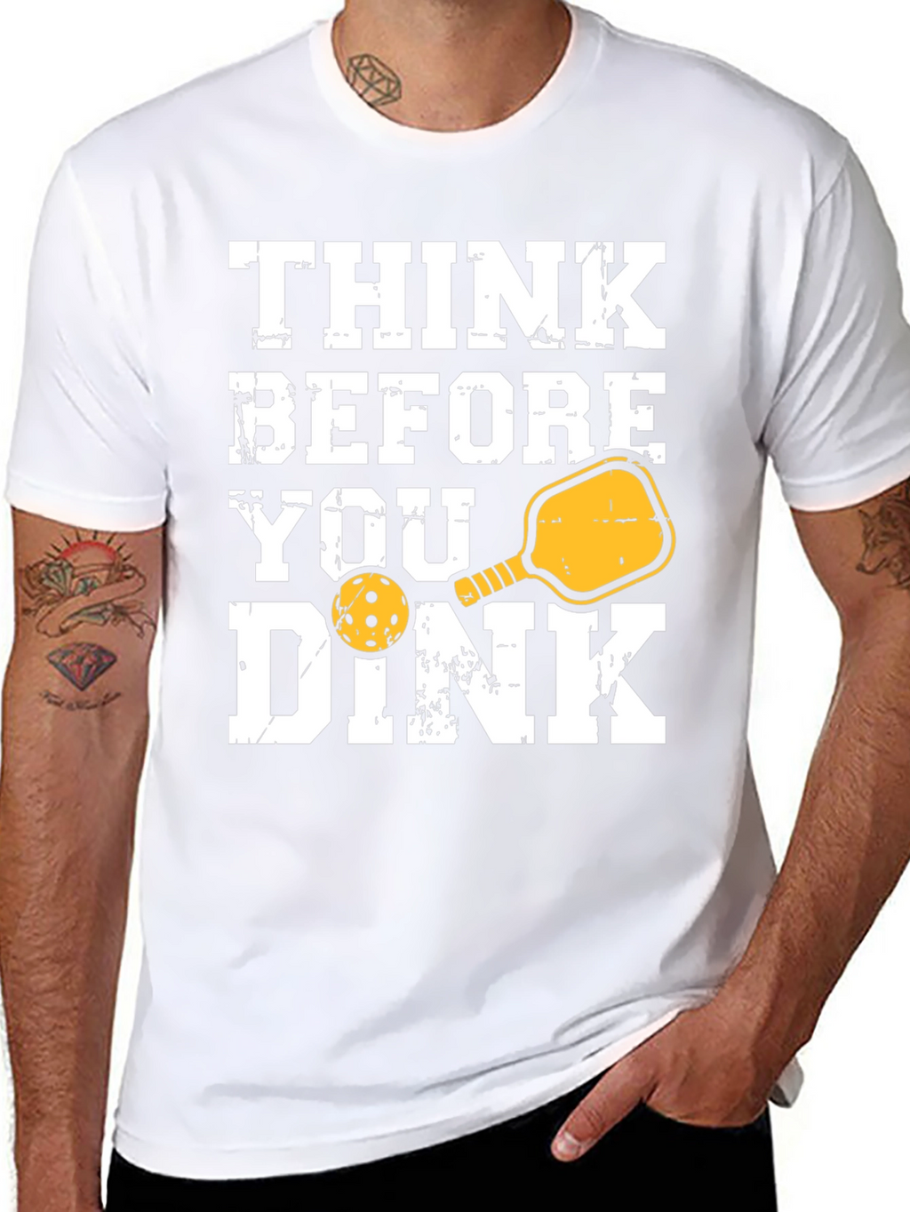 Think Before You Dink T-Shirt - Pickleball Tee