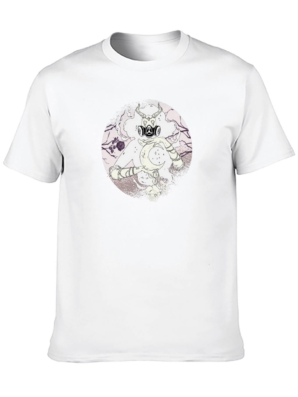 Gas Mask Moon Graphic Tee