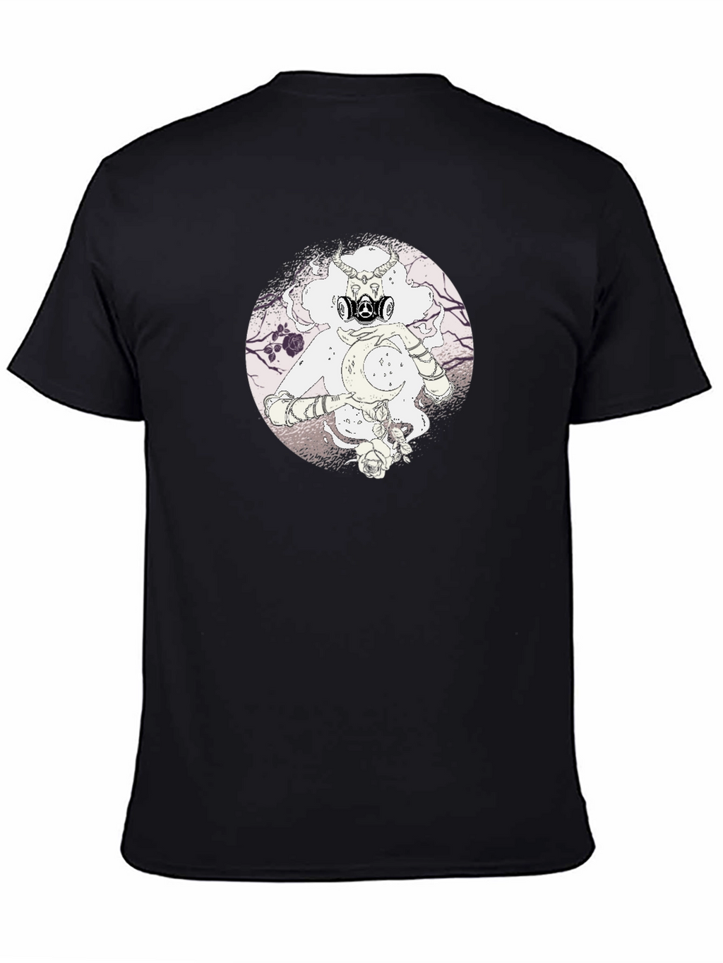 Gas Mask Moon Graphic Tee