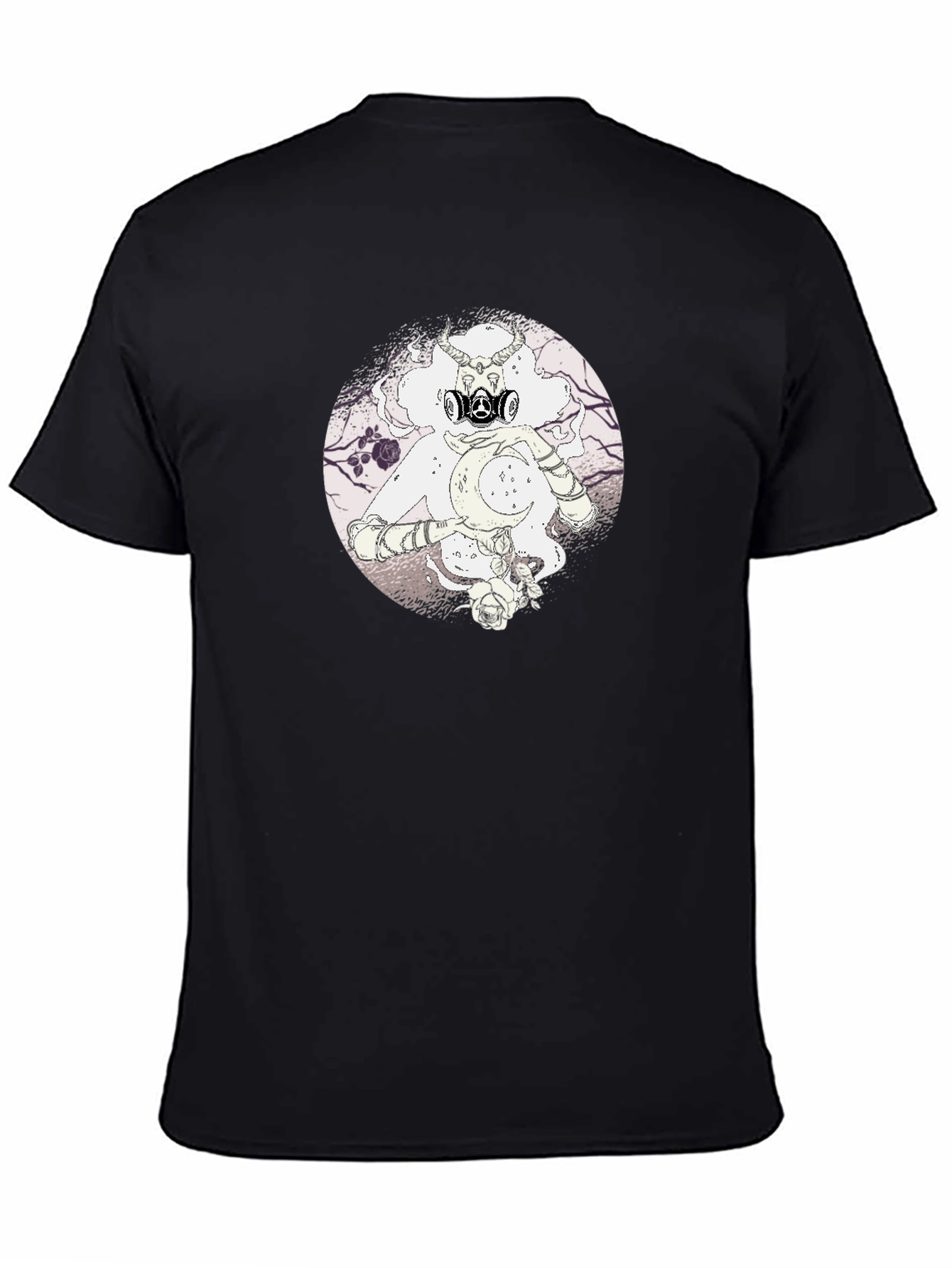Gas Mask Moon Graphic Tee
