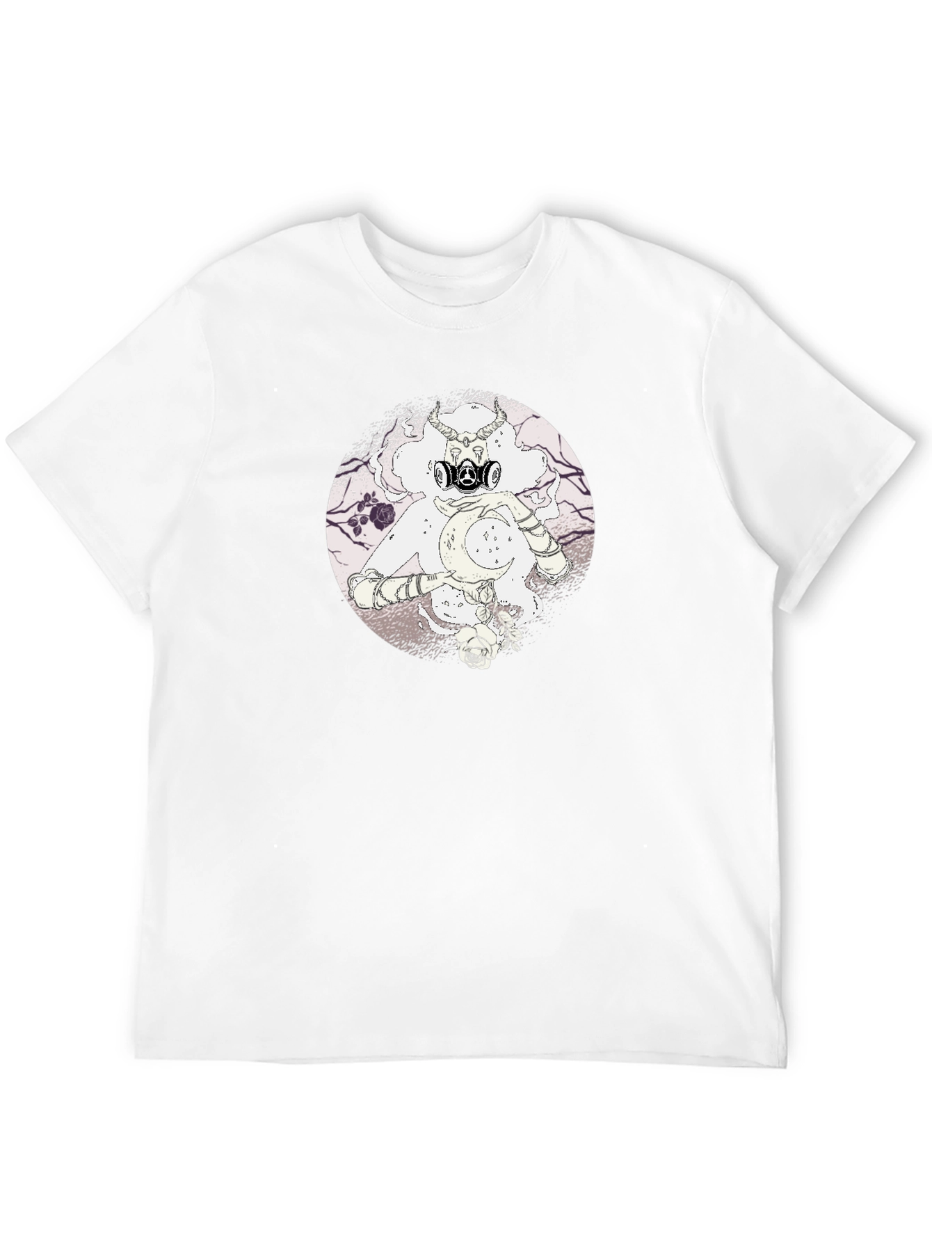 Gas Mask Moon Graphic Tee