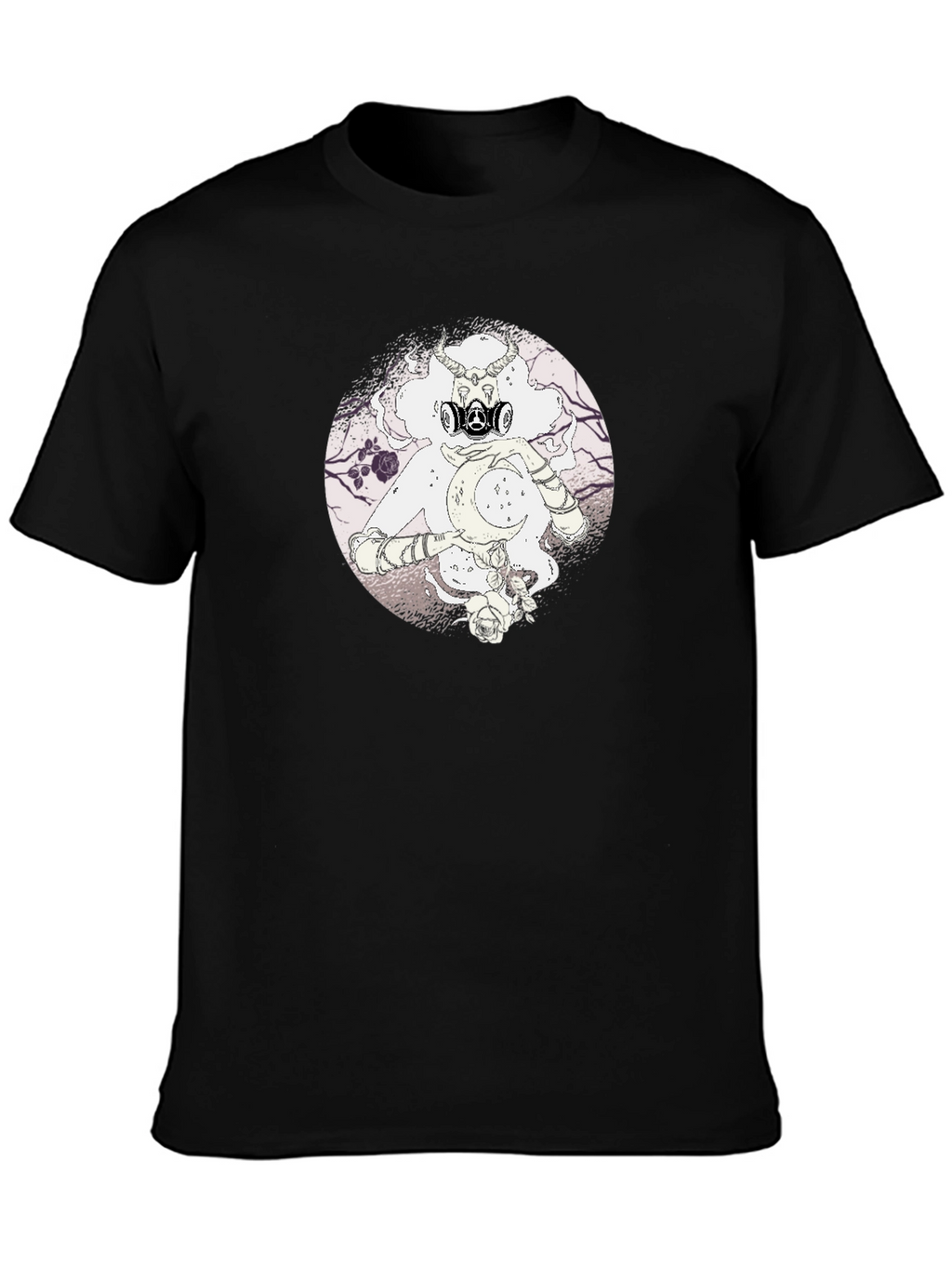 Gas Mask Moon Graphic Tee