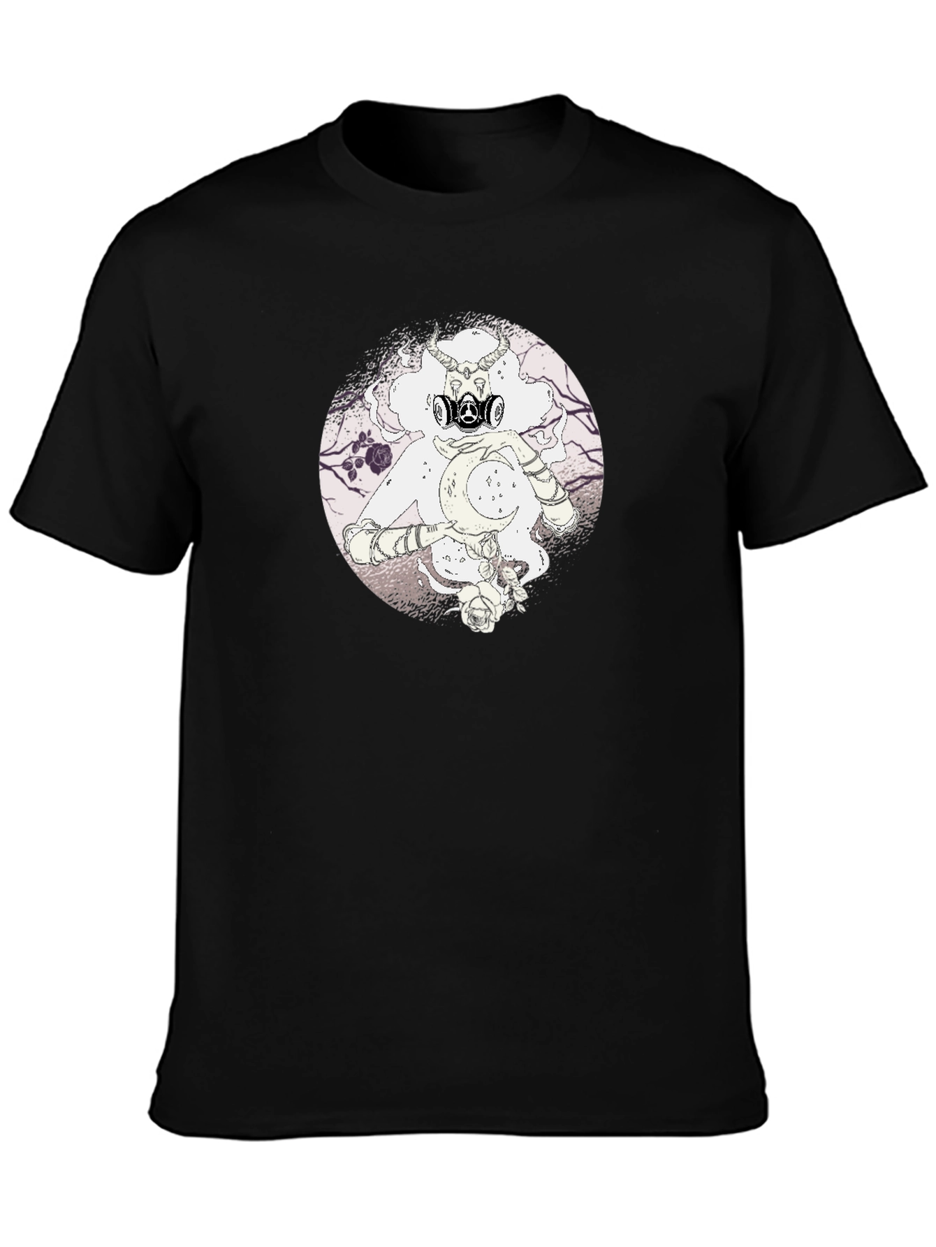 Gas Mask Moon Graphic Tee