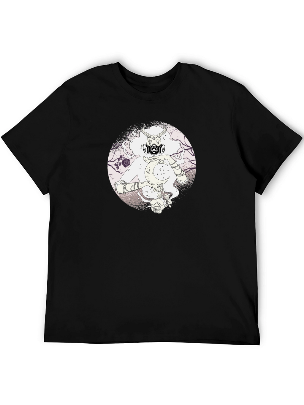 Gas Mask Moon Graphic Tee