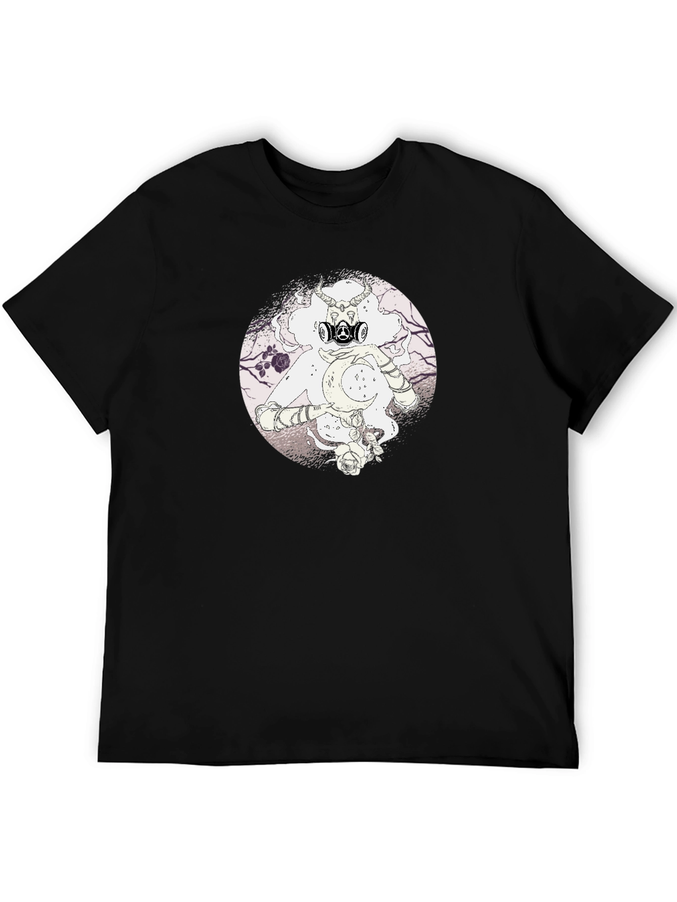 Gas Mask Moon Graphic Tee