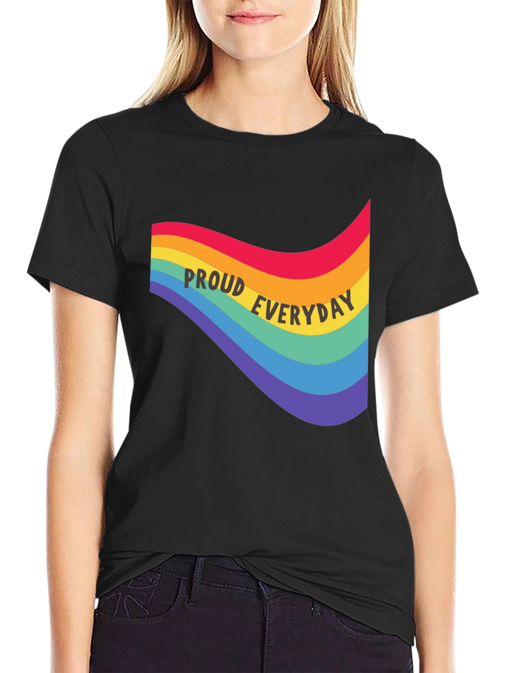 Proud Everyday Rainbow Graphic Tee
