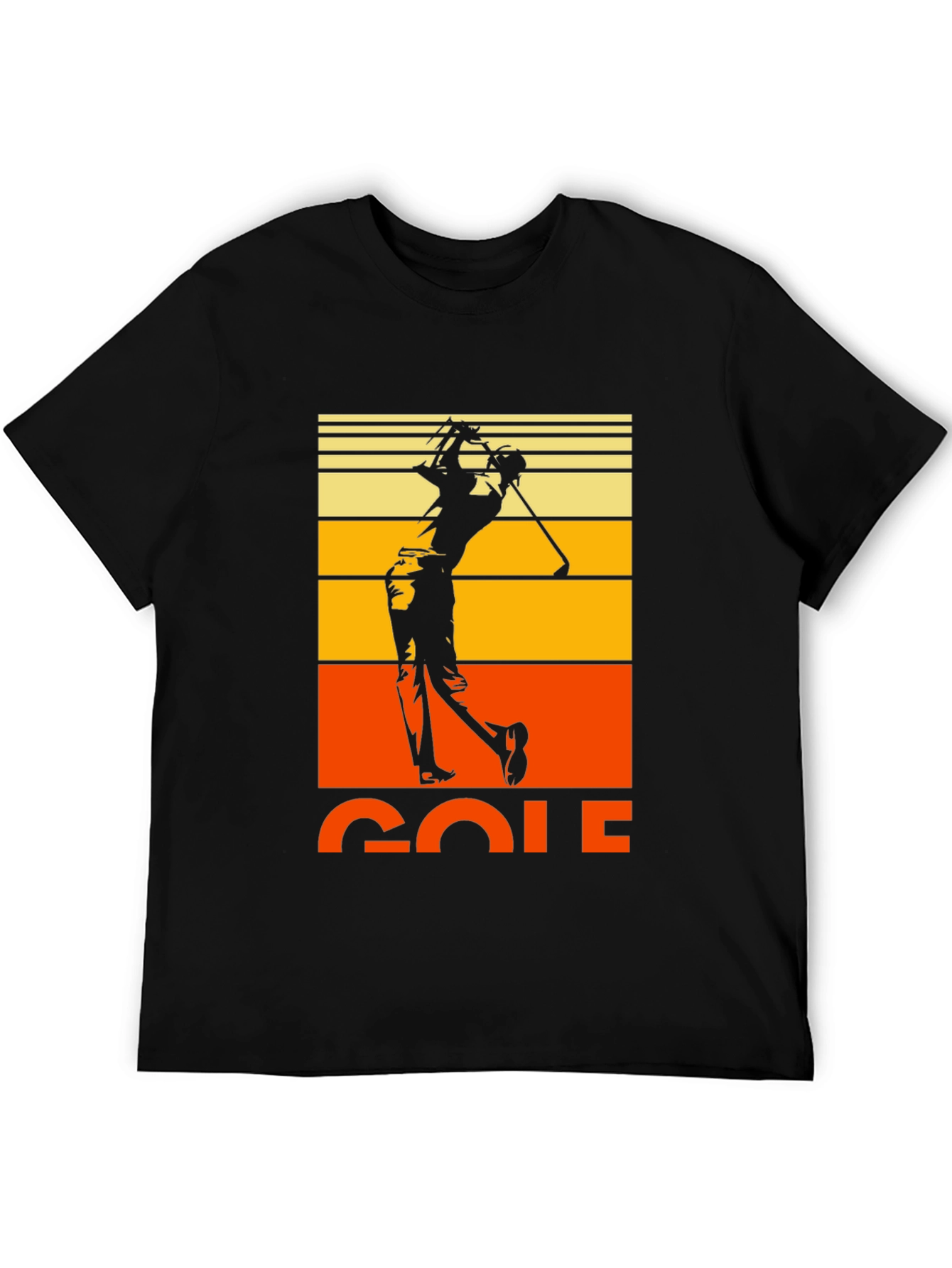 Retro Golf T-Shirt - Vintage Sunset Golfer Tee