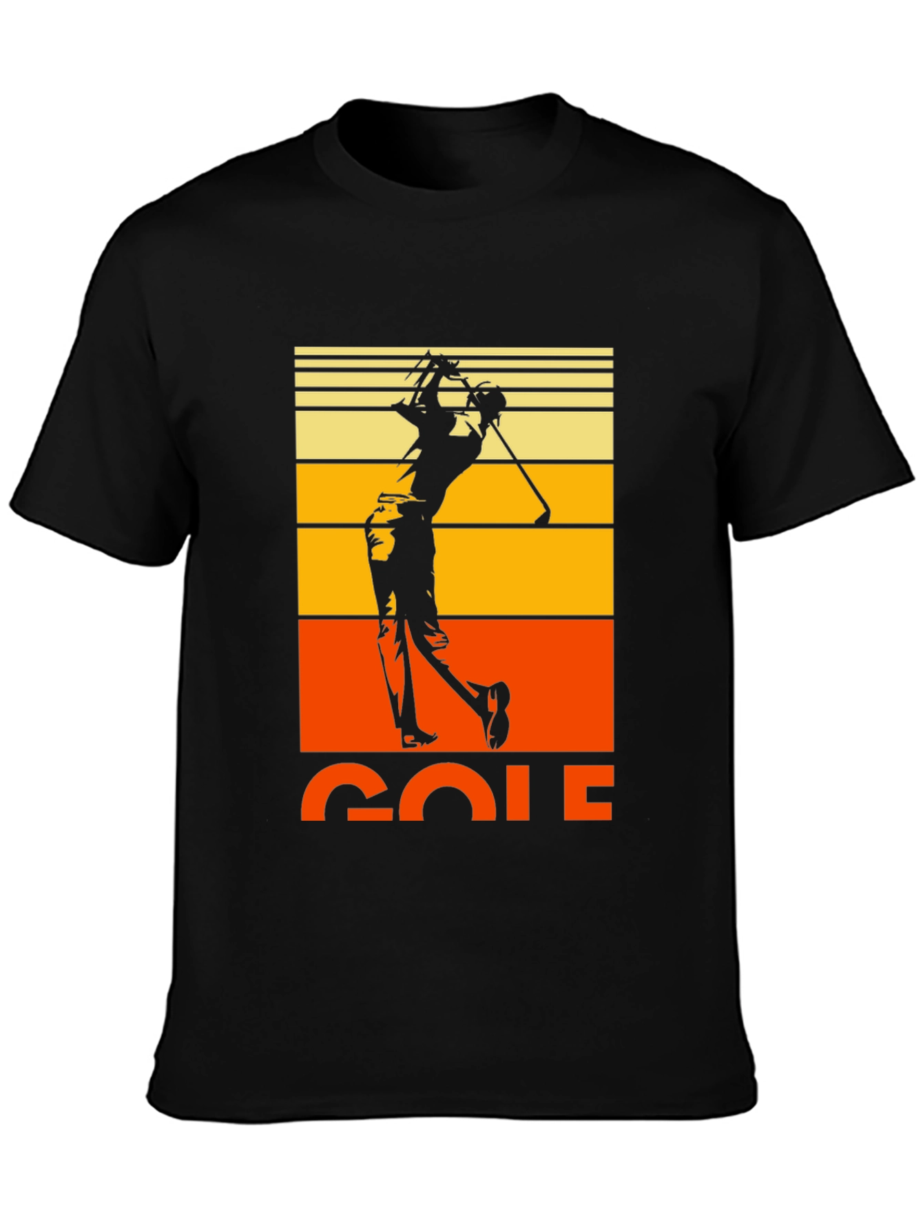 Retro Golf T-Shirt - Vintage Sunset Golfer Tee