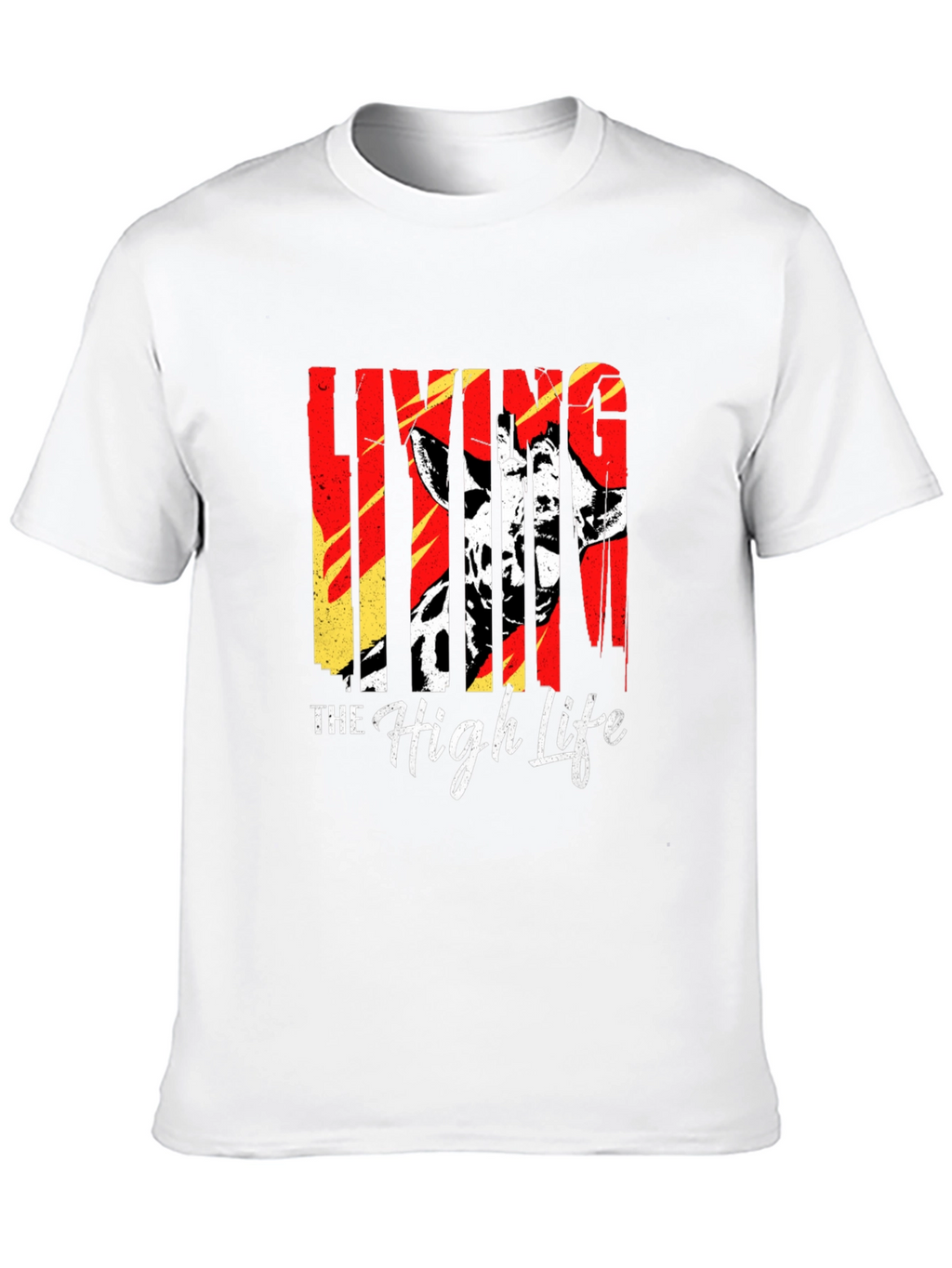 Living The High Life Giraffe T-Shirt - Black
