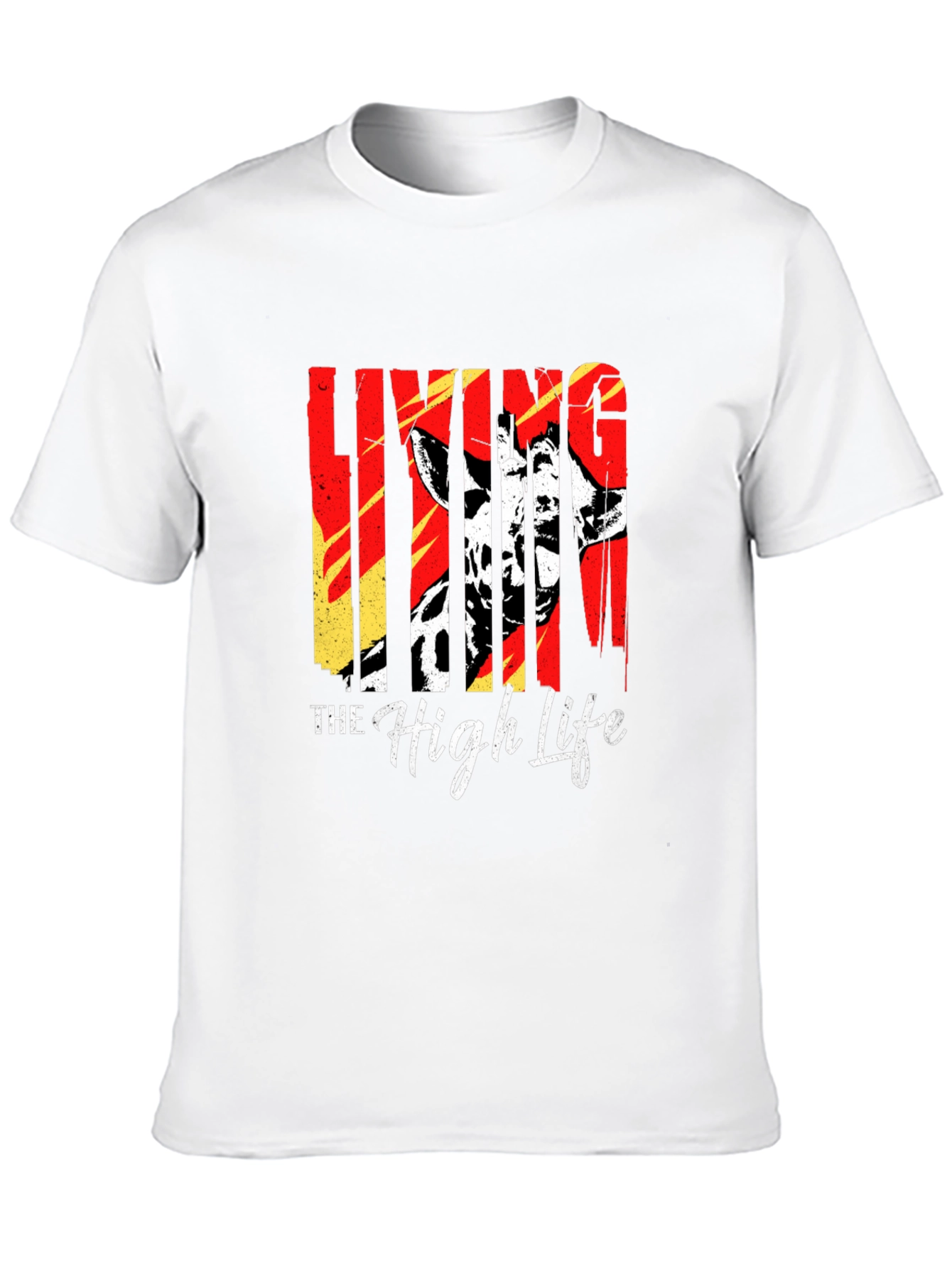 Living The High Life Giraffe T-Shirt - Black