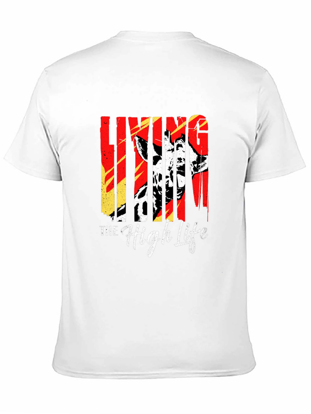 Living The High Life Giraffe T-Shirt - Black