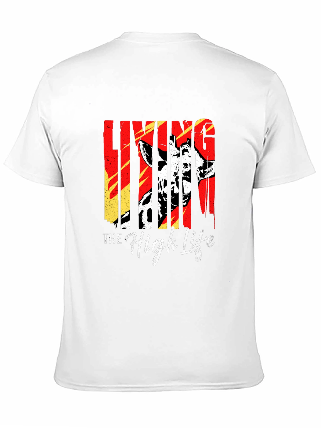 Living The High Life Giraffe T-Shirt - Black