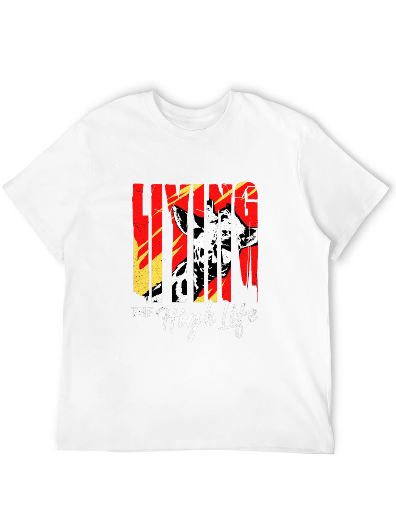 Living The High Life Giraffe T-Shirt - Black
