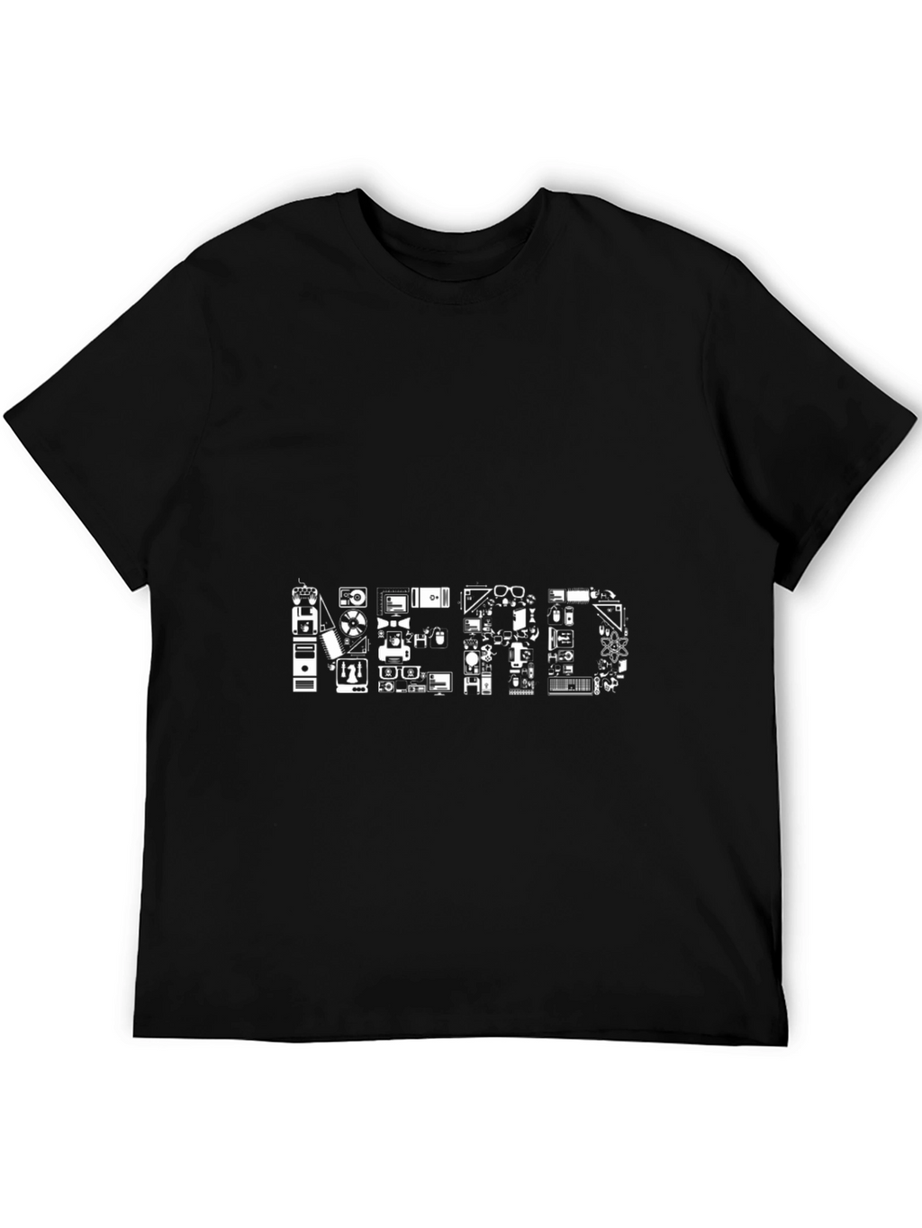 Nerd Graphic T-Shirt - Black Cotton Tee
