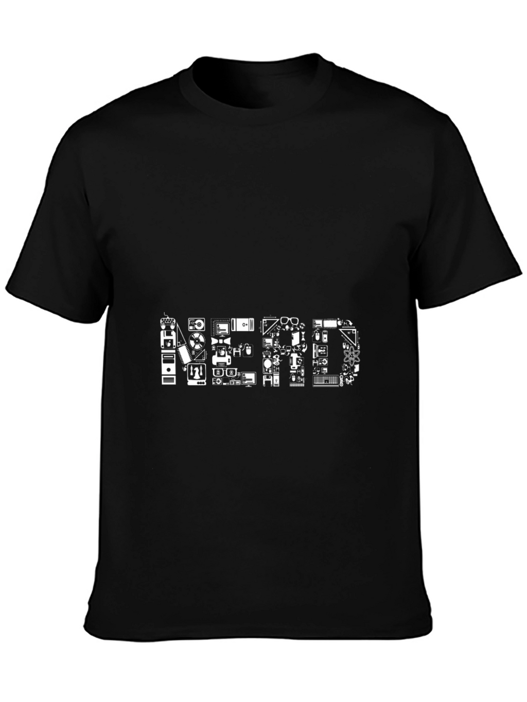 Nerd Graphic T-Shirt - Black Cotton Tee
