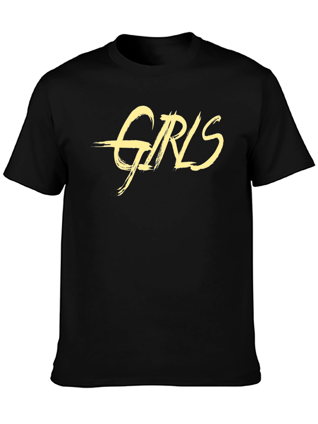 Girls Graphic Tee - Stylish Black Cotton T-Shirt