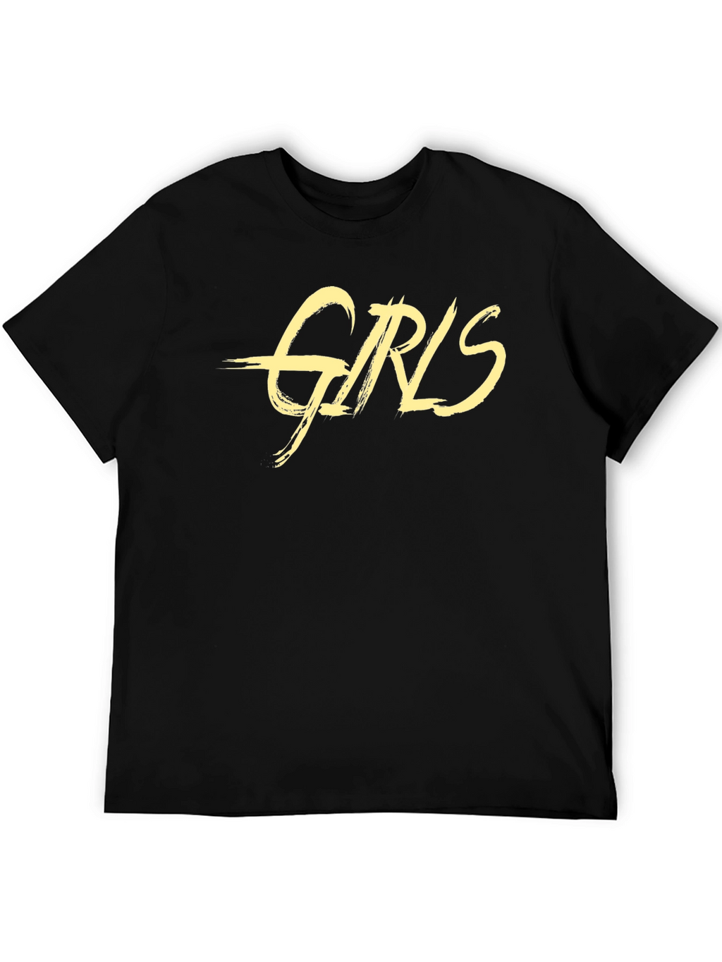 Girls Graphic Tee - Stylish Black Cotton T-Shirt