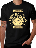Celebrate Earth Day Black Graphic Tee