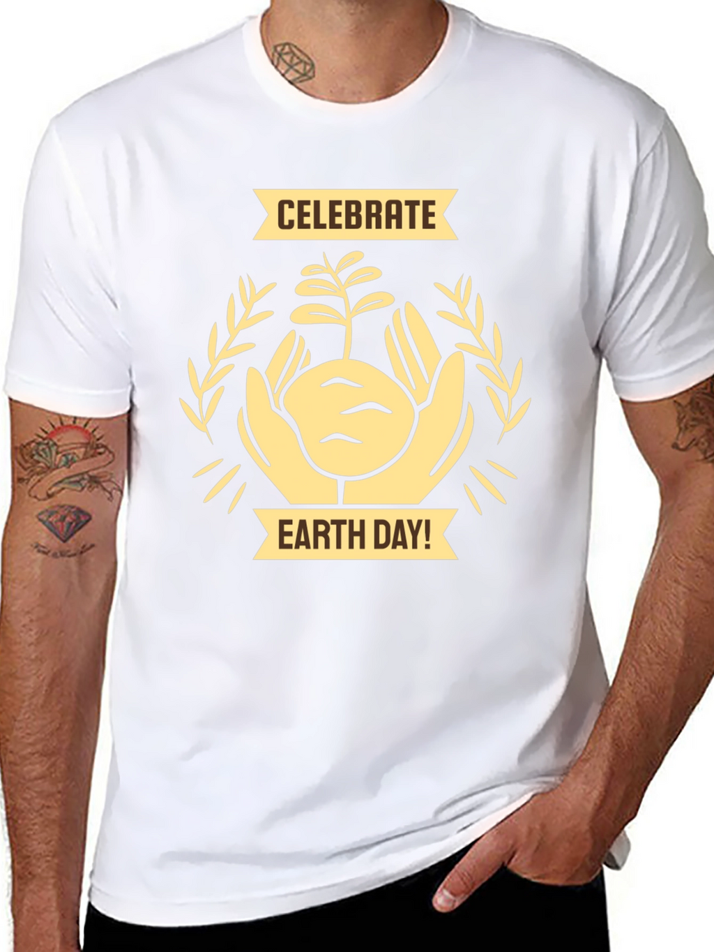 Celebrate Earth Day Black Graphic Tee