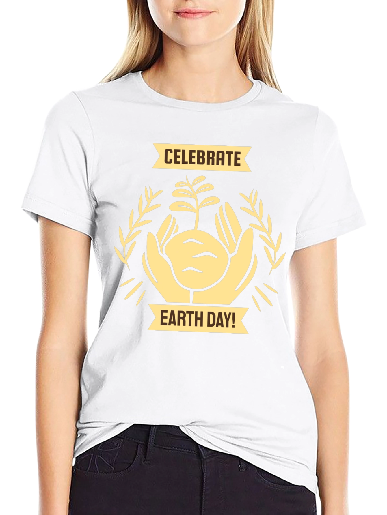 Celebrate Earth Day Black Graphic Tee