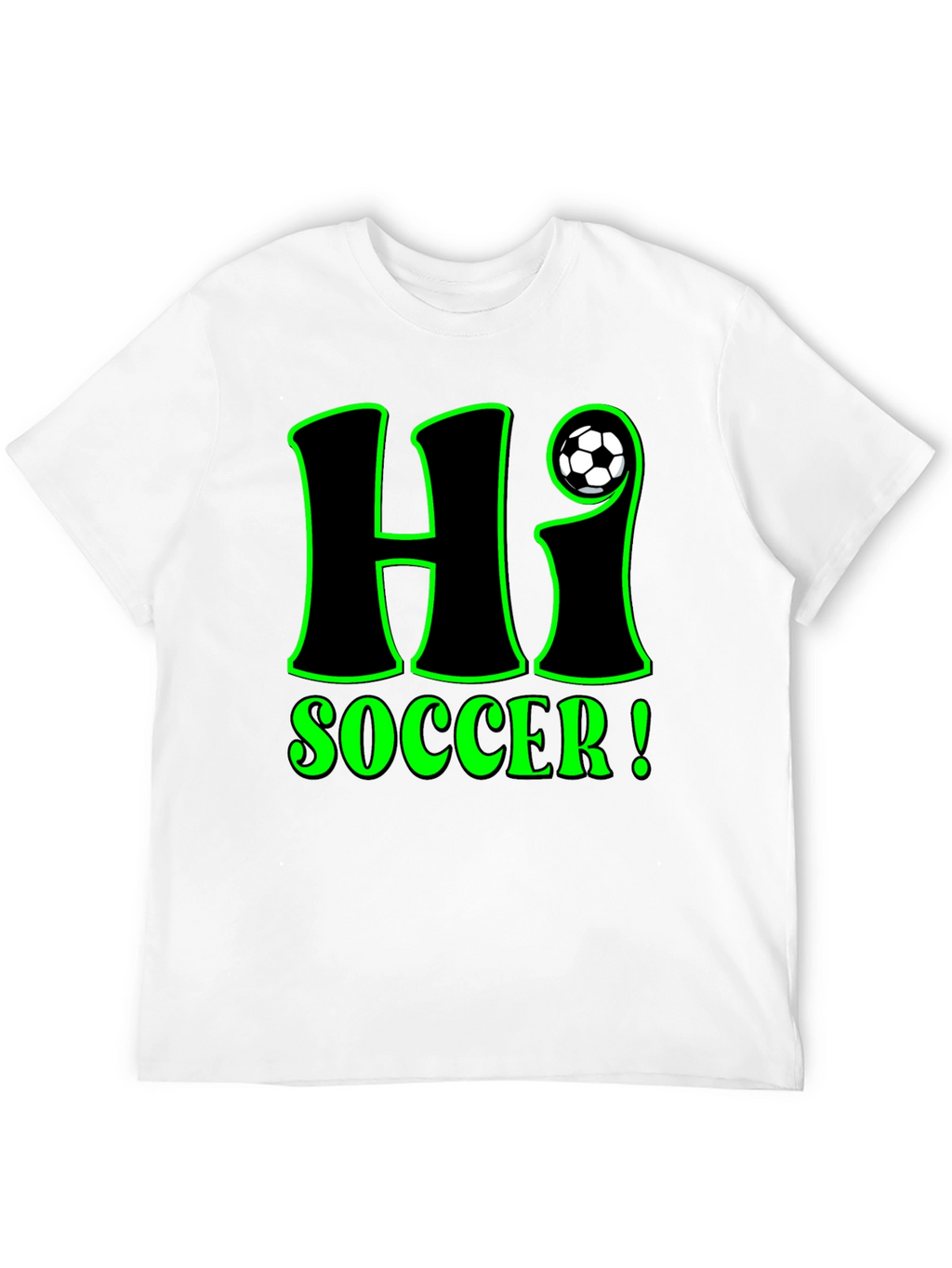 Hi Soccer! Graphic T-Shirt - Black