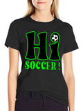 Hi Soccer! Graphic T-Shirt - Black