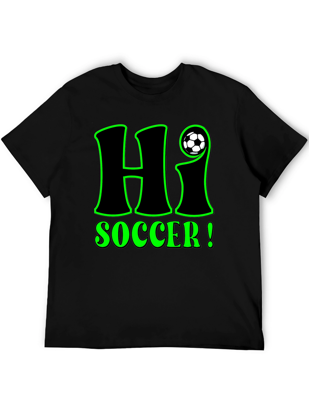 Hi Soccer! Graphic T-Shirt - Black
