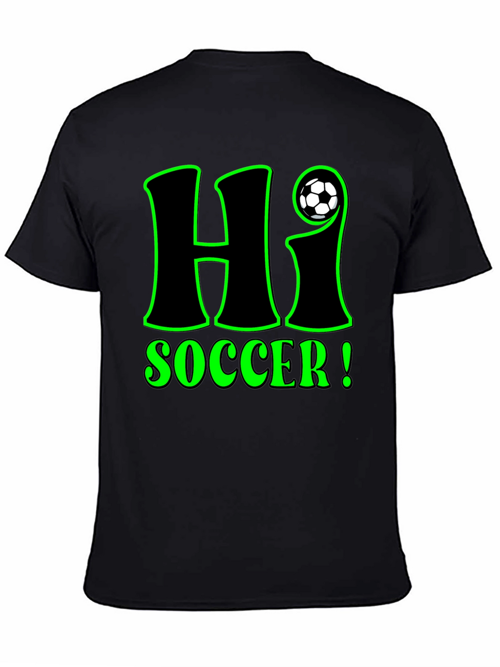 Hi Soccer! Graphic T-Shirt - Black