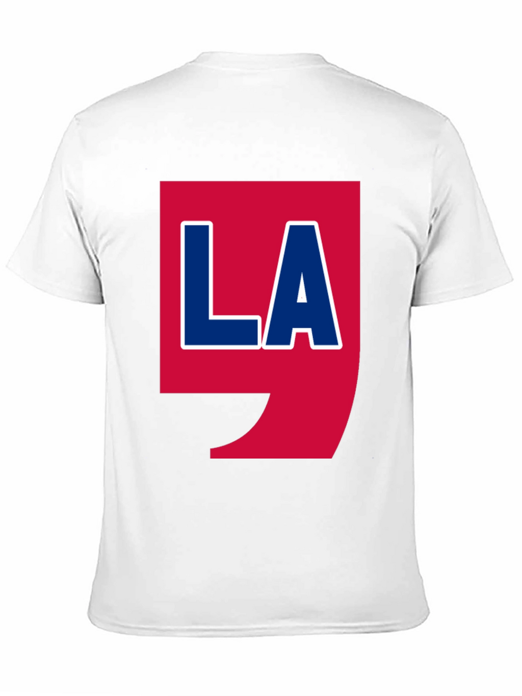 LA Graphic T-Shirt - Bold Red & Blue Design