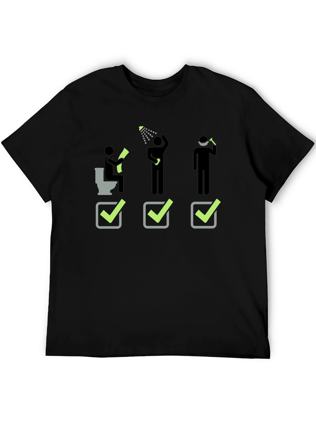 Funny Daily Checklist Black T-Shirt