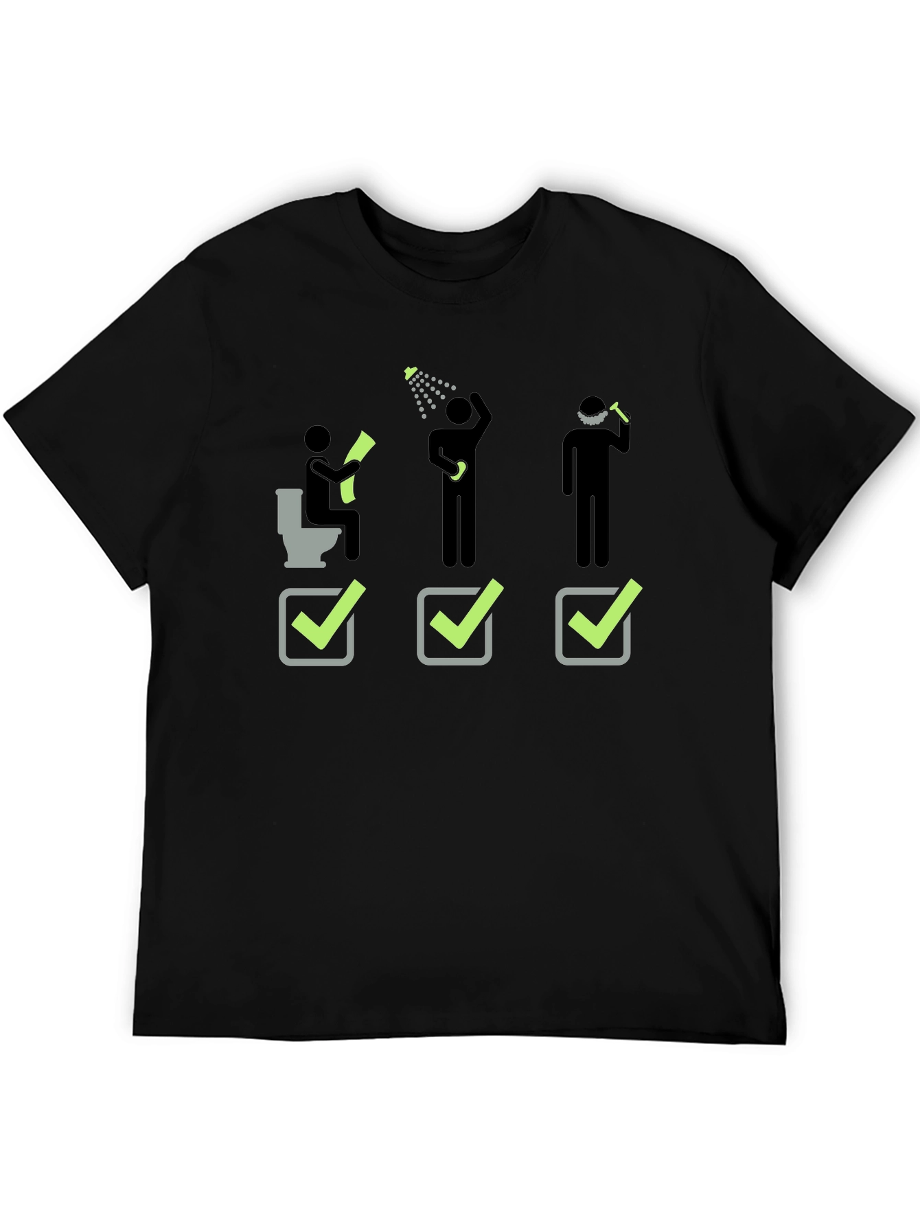 Funny Daily Checklist Black T-Shirt