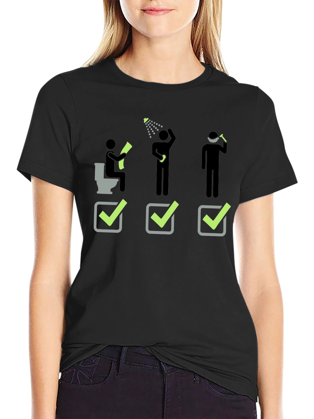 Funny Daily Checklist Black T-Shirt